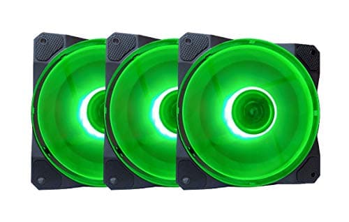 Apevia APEVIA CO312L-GN Cosmos 120mm Green LED Ultra Silent w/ 16 LEDs & Anti-Vibration Rubber Pads 56.67 CFM 3-Pack main image