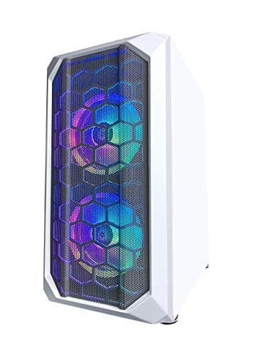 Apevia Prodigy Micro ATX Mini Tower White with Tempered Glass Side Panel and USB 3.2 Gen 1 Type-A USB 2.0 Type-A image