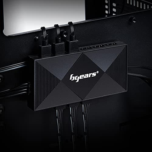 BGears b-BlackWidow-RGB ATX Mid Tower Black with Tinted Tempered Glass Side Panel and Front Panel USB 3.2 Gen 1 Type-A, USB 2.0 Type-A image