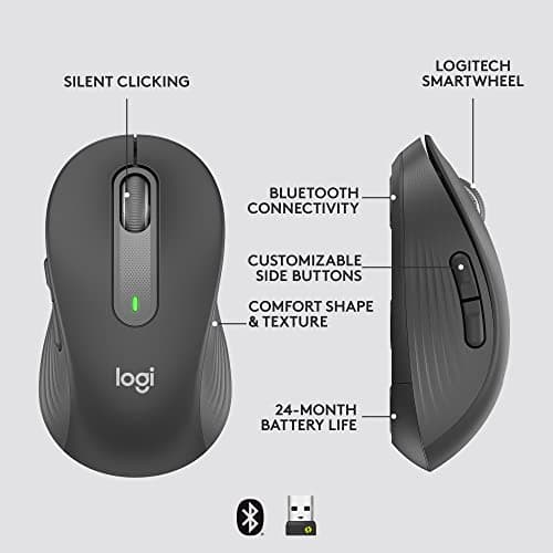 Logitech Signature M650 Bluetooth Wireless Wired Optical Mouse image