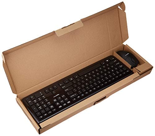 AmazonBasics USB Wired Computer Keyboard and Wired Mouse Bundle Pack image