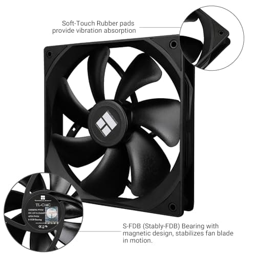 Thermalright TL-C14C 140mm Black PWM 75.8 CFM 1-Pack image