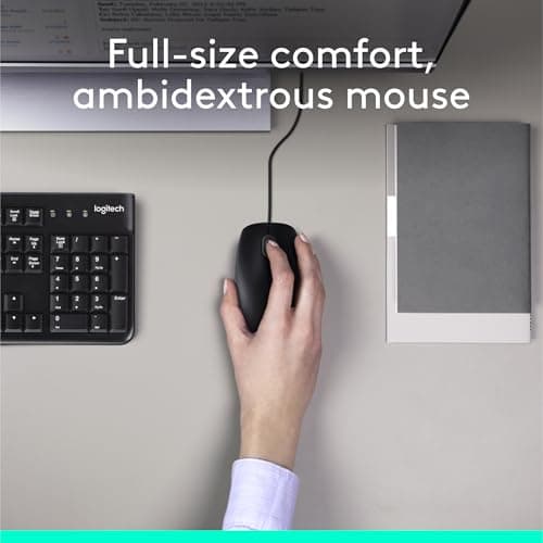 Logitech MK120 Wired Slim Keyboard With Optical Mouse image
