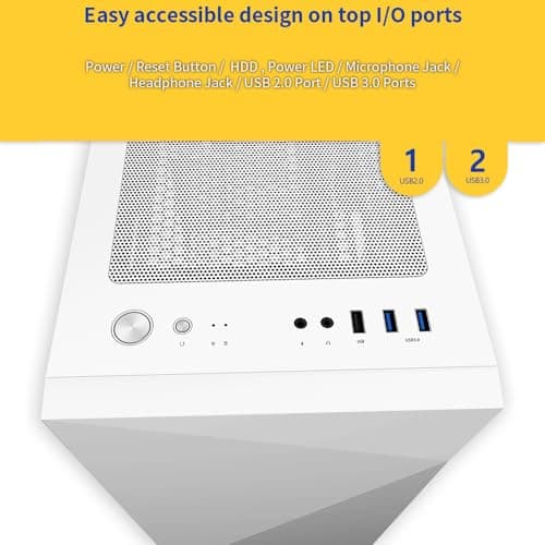 Zalman Z1 Iceberg Micro ATX Mid Tower Black Tempered Glass Side Panel USB 3.2 Gen 1 Type-A USB 2.0 Type-A Front Panel image