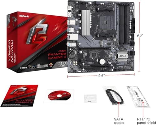 ASRock A520 A520M Phantom Gaming 4 AM4 DDR4 Micro ATX image