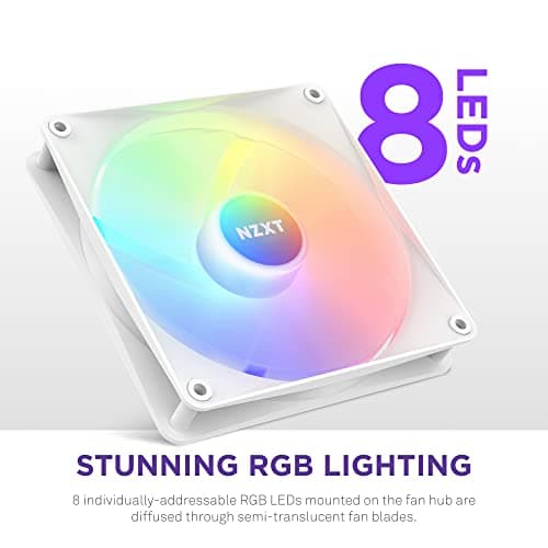 NZXT F Core 140mm White PWM RGB image