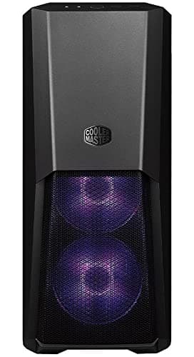 Cooler Master MasterBox MB500 ATX Mid-Tower with Three 120mm RGB Fans, Front Semi-Meshed Ventilation, Tempered Glass Side Panel & RGB Lighting System, Black (MCB-B500D-KGNN-S00) image