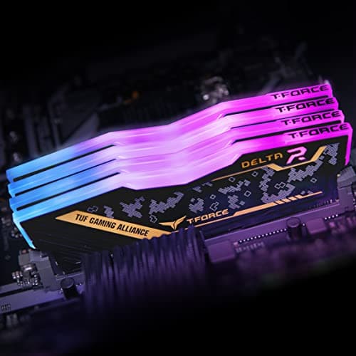 TEAMGROUP T-Force Delta TUF Gaming Alliance RGB Black / Gold DDR4-3200 CL16 16GB (2x8GB) image