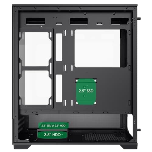 GameMax Vista AB ATX Mid Tower Black Tempered Glass Side Panel image