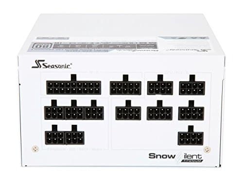 SeaSonic Electronics Prime Snow Silent 750 Titanium SSR-750TR 750W 80+ Titanium ATX12V & EPS12V Full Modular 135mm FDB Fan Power On Self Tester 12 Year Warranty Power Supply Color White image