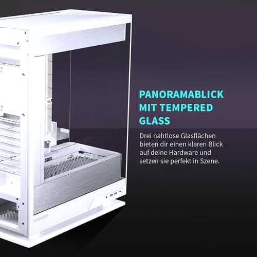 Phanteks EVOLV X2 ATX Mid Tower White Tempered Glass Side Panel with USB 3.2 Gen 2x2 Type-C and USB 3.2 Gen 1 Type-A image