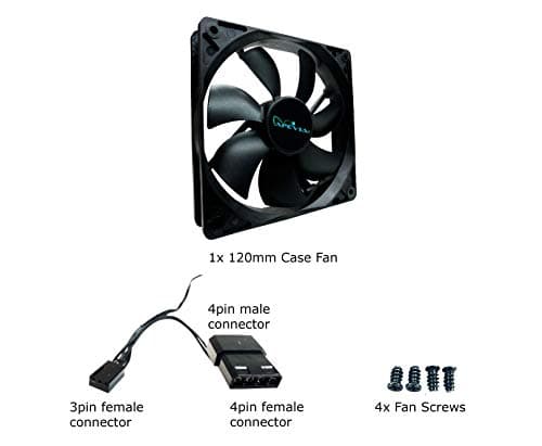 Apevia CF12S-BK 120mm Black 57.67 CFM 1-Pack image