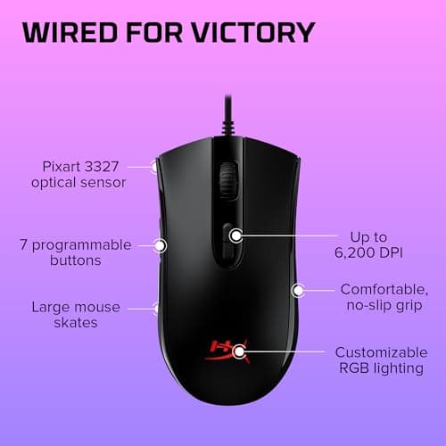 HP HyperX Pulsefire Core RGB Optical Wired Gaming Mouse image
