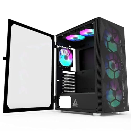 Montech X3 Mesh ATX Mid Tower Black with Mesh, Tempered Glass Side Panel, and USB 3.2 Gen 1 Type-A, USB 2.0 Type-A image