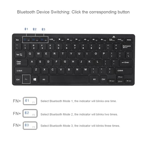 Adesso WKB-1100BB Bluetooth Standard Keyboard image