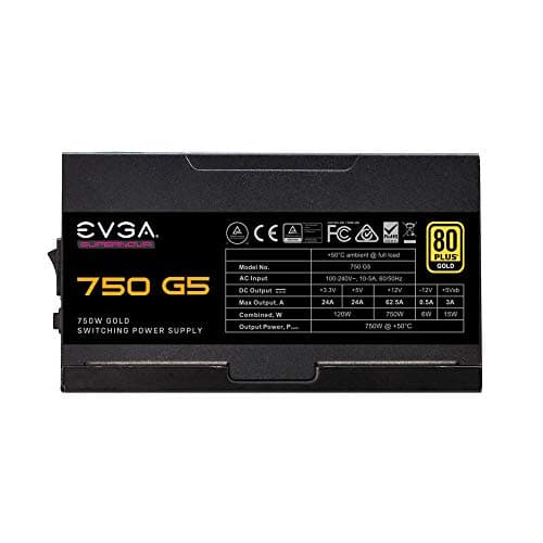 EVGA SuperNOVA 750 G5 ATX 750W Fully Modular 80+ Gold Certified image