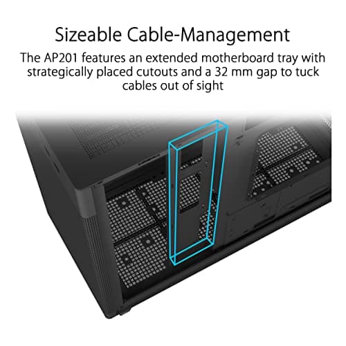 Asus Prime AP201 Micro ATX Mini Tower Black Tempered Glass image