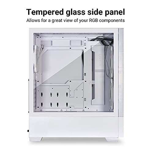 Lian Li LANCOOL 205 Mesh ATX Mid Tower White / Black Tempered Glass Side Panel image