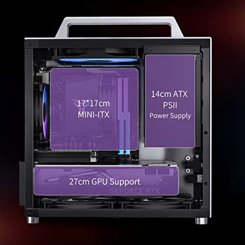 Jonsbo T8 PLUS Mini-ITX Desktop Black with Tempered Glass Side Panel and USB 3.2 Gen 1 Type-A image