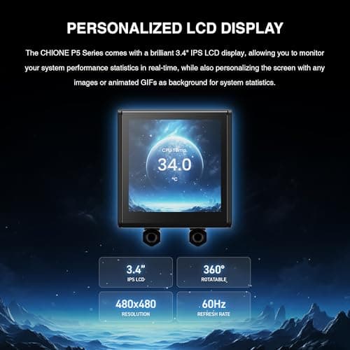 GAMDIAS CHIONE P5 81.81 CFM Water 240mm Black image