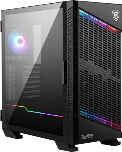 MSI MPG VELOX 100P AIRFLOW ATX Mid Tower Black with Tempered Glass Side Panel and USB 3.2 Gen 2x2 Type-C USB 3.2 Gen 1 Type-A image