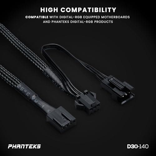 Phanteks PH-F140D30R 140mm Black PWM Addressable RGB 3-Pack image