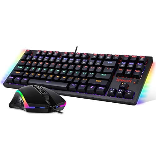 Redragon S113 RGB Outemu Brown Wired Gaming Keyboard With Optical Mouse image