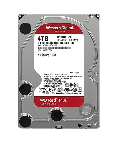 Western Digital Red Plus 4 TB HDD 5400 RPM 3.5" SATA 6.0 Gb/s image