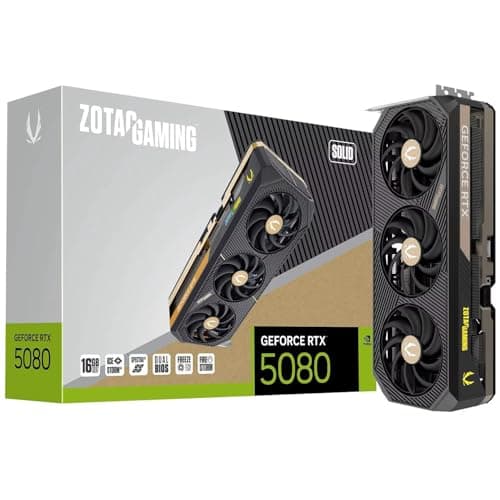 Zotac GAMING SOLID GeForce RTX 5080 16GB GDDR7 Black / Copper image