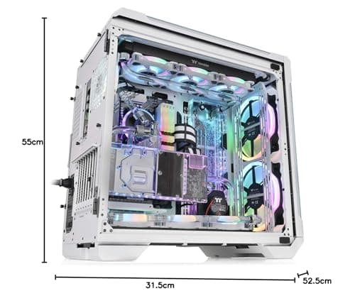 Thermaltake View 51 ATX Full Tower Snow ARGB Edition Tempered Glass Side Panel image