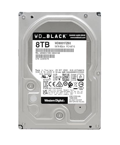 Western Digital WD_BLACK 8TB HDD 7200RPM 3.5" SATA 6.0 Gb/s Internal image