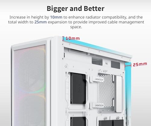 Montech SKY TWO GX ATX Mid Tower with Tempered Glass Side Panel - White image