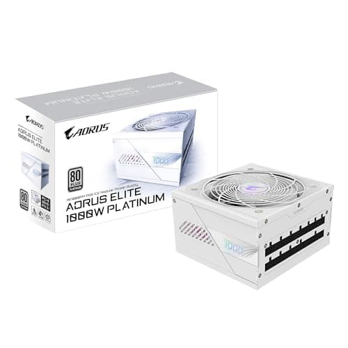 Gigabyte AORUS ELITE P1000 ICE White 1000W Fully Modular 80+ Platinum image