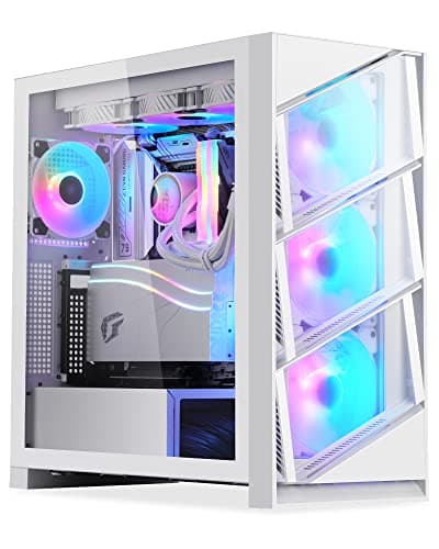 Segotep T3 Aeolus ATX Mid Tower White with Tempered Glass Side Panel and USB 3.2 Gen 2 Type-C USB 3.2 Gen 1 Type-A image