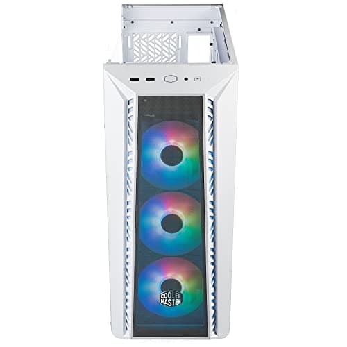 Cooler Master MasterBox 520 Mesh ATX Mid Tower White with Tempered Glass Side Panel and USB 3.2 Gen 2 Type-C, USB 3.2 Gen 1 Type-A image
