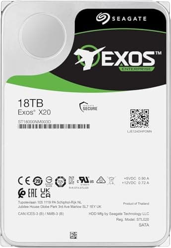 Seagate Exos X20 18TB 3.5" HDD 7200RPM SATA image