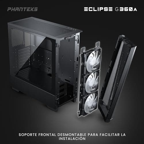 Phanteks Eclipse G360A ATX Mid Tower Black Tempered Glass Side Panel image