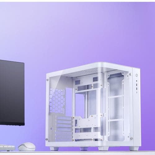 Jonsbo TK-3 ATX Mid Tower White with Tempered Glass Side Panel and USB 3.2 Gen 2 Type-C, USB 3.2 Gen 1 Type-A image