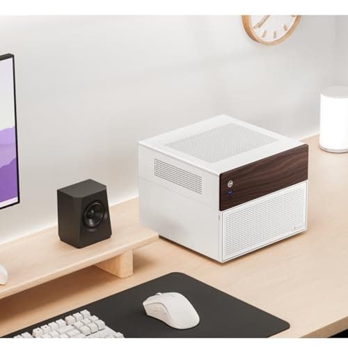 Jonsbo N4 MicroATX Desktop White / Brown Mesh Side Panel, USB 3.2 Gen 2 Type-C & USB 3.2 Gen 1 Type-A Front Panel image