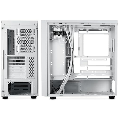 Cooler Master MasterBox 600 ATX Mid Tower White Tempered Glass Side Panel, USB 3.2 Gen 2x2 Type-C, USB 3.2 Gen 1 Type-A image