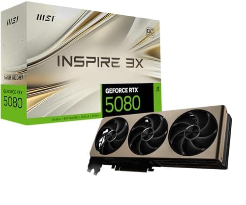 MSI INSPIRE 3X GeForce RTX 5080 16GB GDDR7 Gold / Black main image
