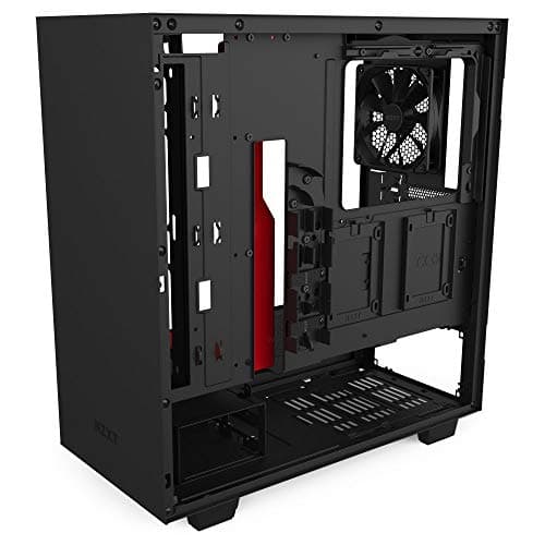 NZXT H510 ATX Mid Tower Black/Red Tempered Glass Side Panel image