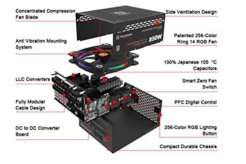 Thermaltake Toughpower Grand RGB Black 1200W 80+ Platinum Certified Fully Modular image
