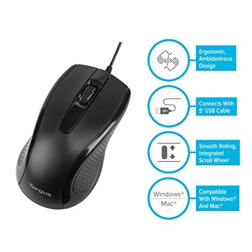 Targus AMU81USZ Wired Optical Mouse image