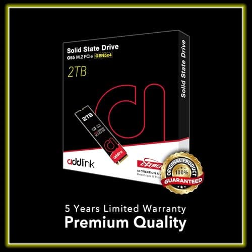 Addlink G55 2TB M.2-2280 SSD PCIe 5.0 x4 NVMe image
