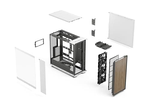 Fractal Design North XL RC ATX Full Tower Chalk White with Tempered Glass Side Panel and USB 3.2 Gen 2 Type-C / USB 3.2 Gen 1 Type-A image