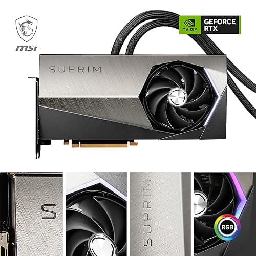 MSI SUPRIM LIQUID GeForce RTX 4090 24GB GDDR6X Black / Silver image