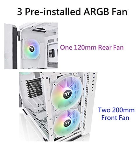 Thermaltake View 51 ATX Full Tower Snow ARGB Edition Tempered Glass Side Panel image