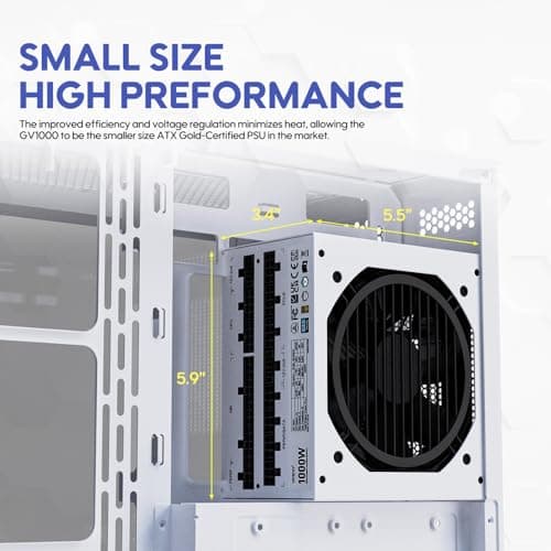 Vetroo GV1000 ATX 1000W Fully Modular 80+ Gold Certified image