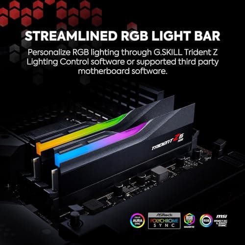 G.Skill Trident Z5 RGB Black DDR5-6400 CL32 48GB (2x24GB) image